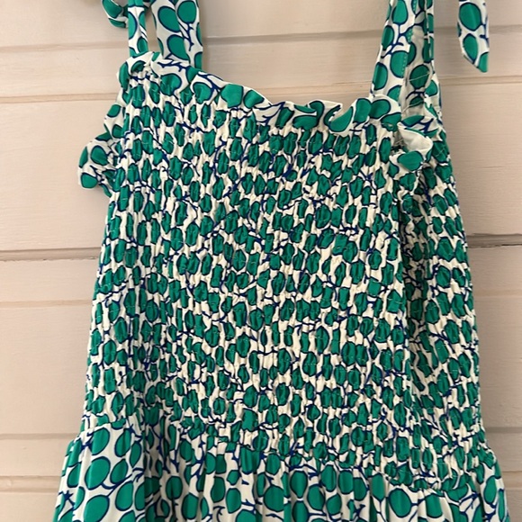 The Silky Luxe Smocked Maxi Dress - Summer Sprig in Seagreen - Picture 2 of 5